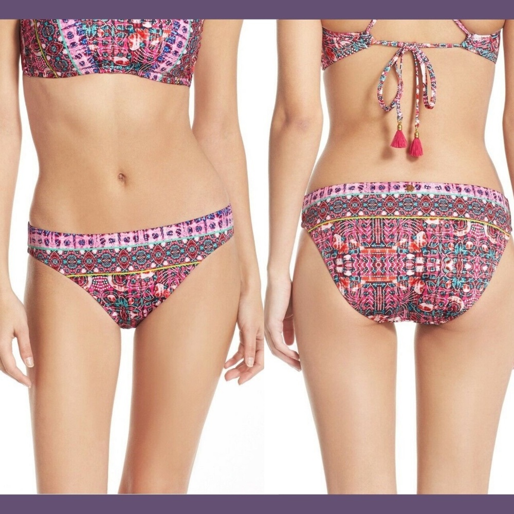 NWT Nanette‎ Lepore [ Medium ] Sunset Charmer Print Bikini Bottom